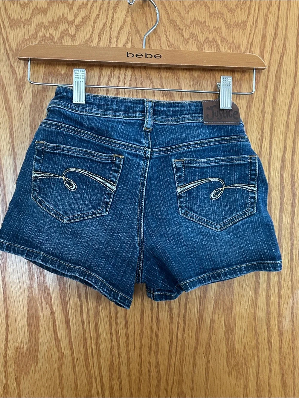 Justice Girls' Dark Blue Denim Shorts Sz 12R